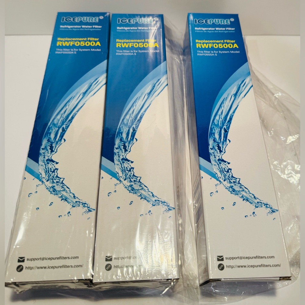 IcePure Refrigerator Water Filters Set of 3 BNIB